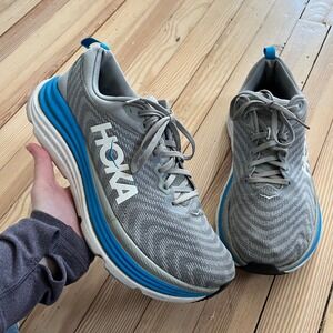 Hoka Gaviota 5 Mens sneaker 11.5 limestone Grey diva Blue Stability Running Shoe
